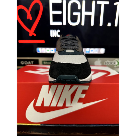 NEW MENS SIZE 9 / W10.5 Nike Air Max 1 PRM Escape Treeline Slate Blue FJ0698-100 - Picture 3 of 6